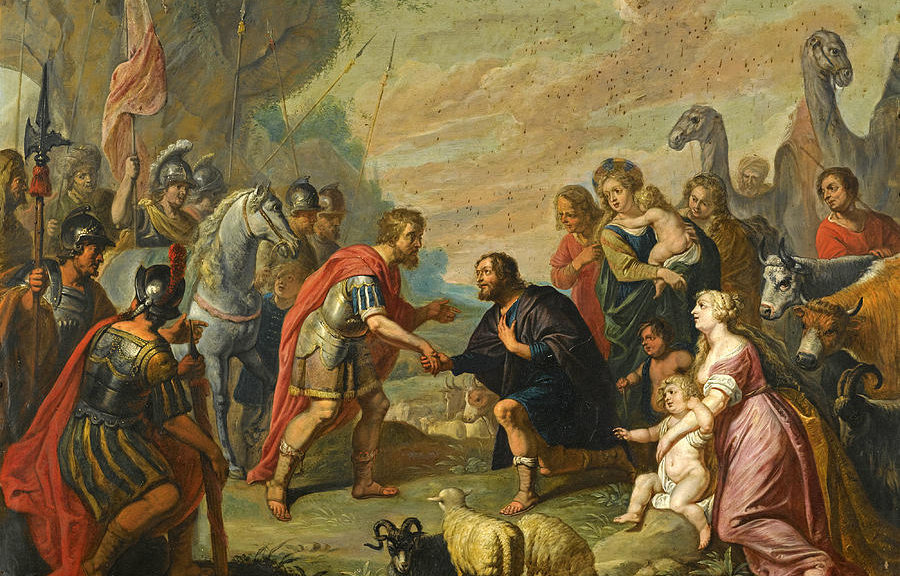 La riconciliazione di Esau e Gaicobbe, la Trinita e alterita, Santissima Trinita